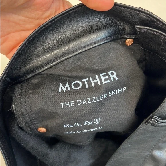 MOTHER Black Straight Leg Jeans